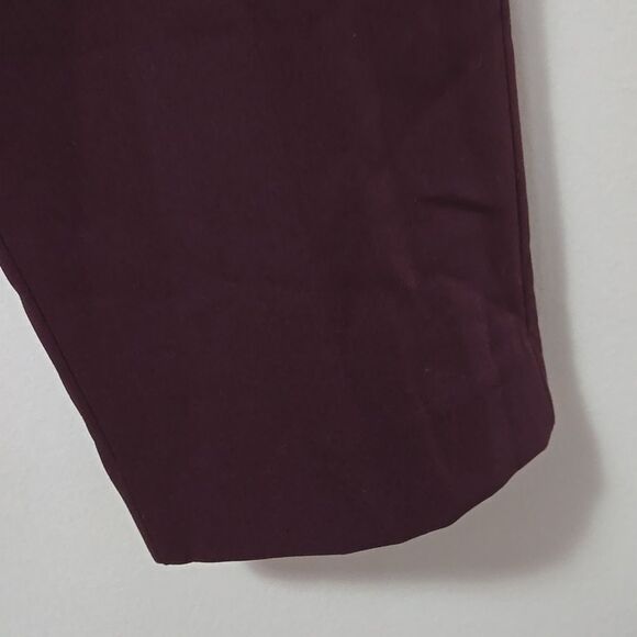 Liz Claiborne Emma Pants Womens Size 12 Career Wine Tasting Red Ankle Mid NWT - Picture 2 of 8